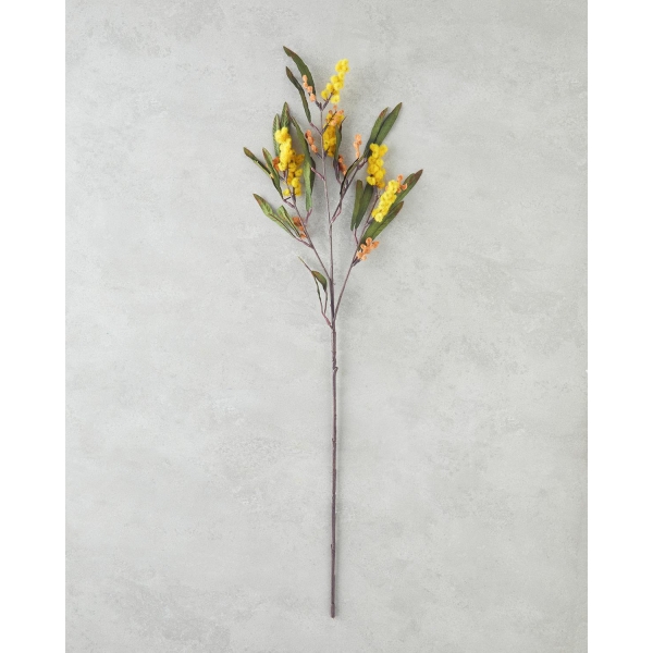 Lazio Single Branch Artificial Flower 70 cm Yellow