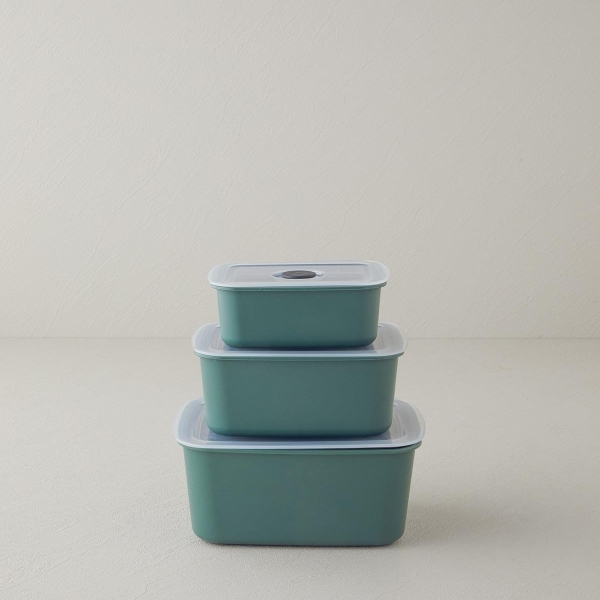 Colina Plastic 3 Piece Storage Box 450 x 950 x 1800 ml Green