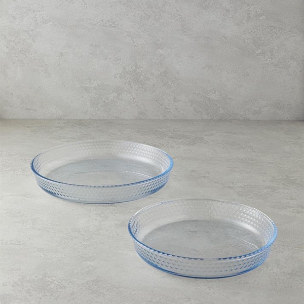 Bake&Serve Glass 2-Piece Oval Oven Container 26-32 cm Transparent