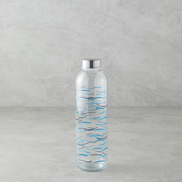 Wave Glass Bottle 750 ml Transparent