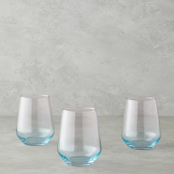 Paradise Glass 3-Piece Cup 425 ml Blue - Pink