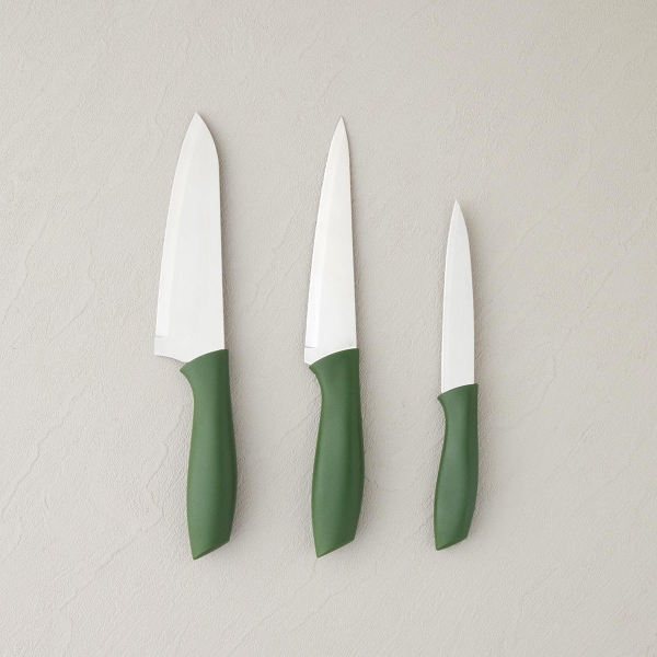 Melina Steel 3-Piece Knife 22-27.5-27.5 cm Green