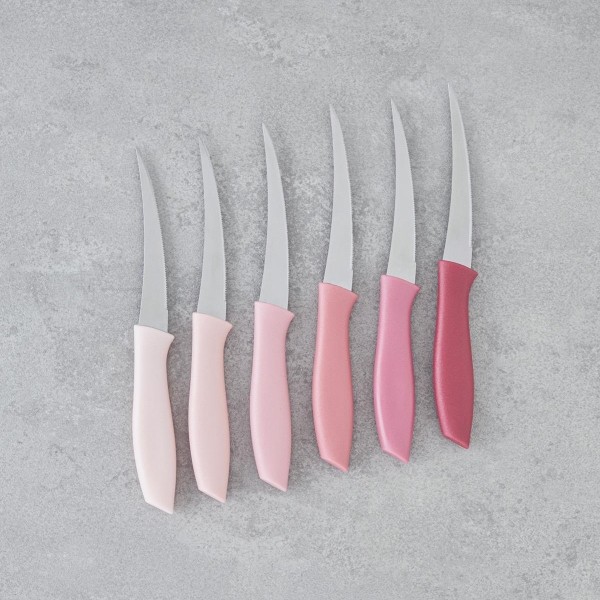 Angelina Steel 6-Piece Knife 19.5 cm Pink