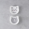 Mingle Cats Ceramic 2-Piece Bowl 14 cm White