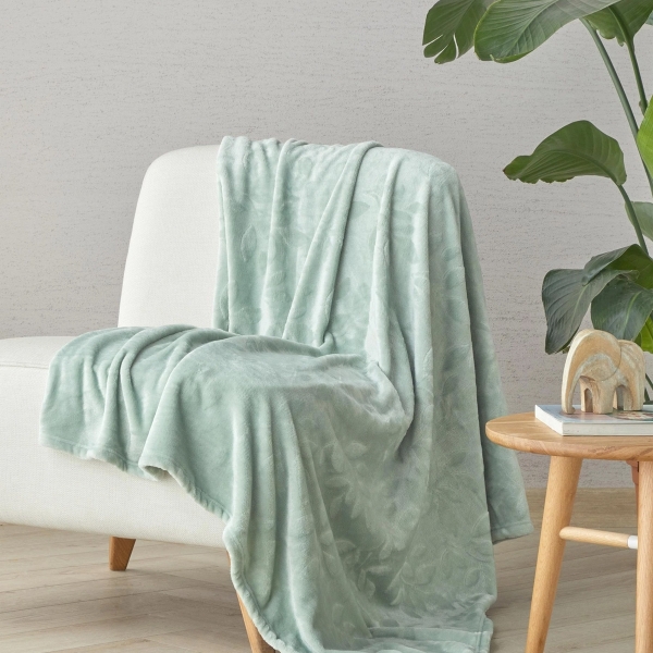 Ramona Jacquard Supersoft TV Blanket 120x160 cm Sage Green