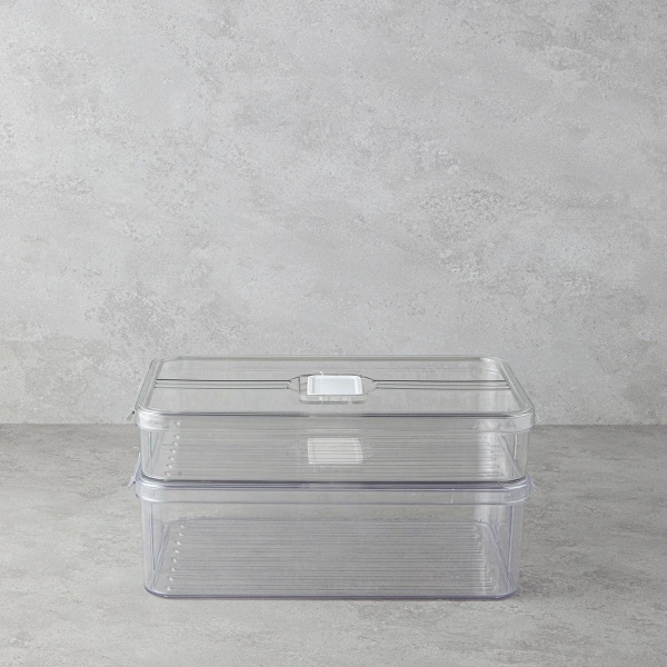 Bella Plastic 2-Piece Kitchen Organizer 3 L – 5 L Transparent