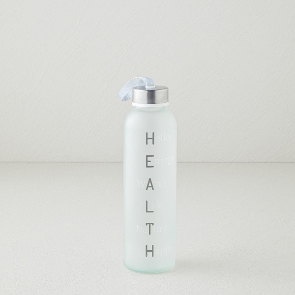 Health Glass Bottle 500 ml Gray