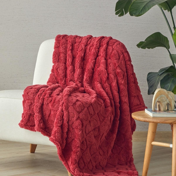 Fancy Love Jacquard Wellsoft TV Blanket 120x160 cm Dusty Rose