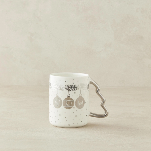 Winter Silver Tree New Bone China Mug 400 ml Silver