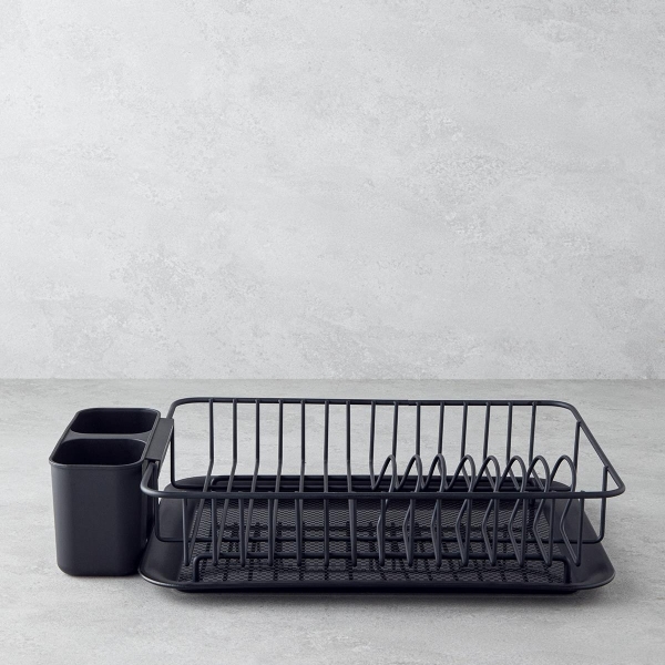 Dolores Metal Dish Drainer 42x28 cm Black