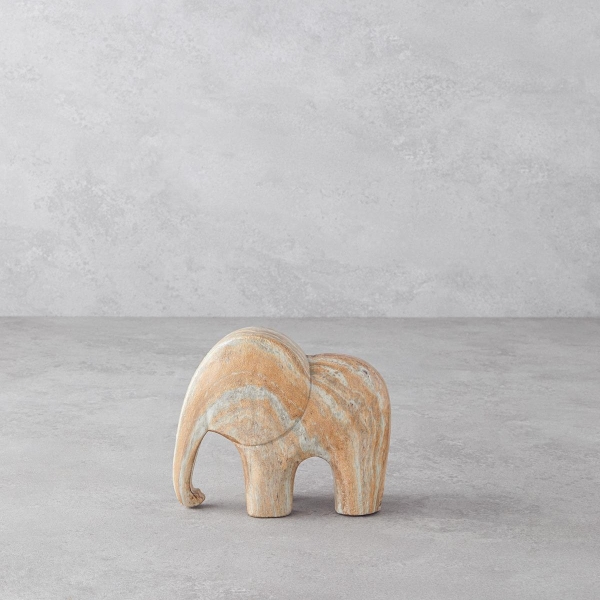 Elephant Figurine 14x5x12.5 cm Natural