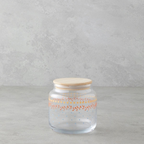 Retro Art Glass Jar 500 ml Colorful