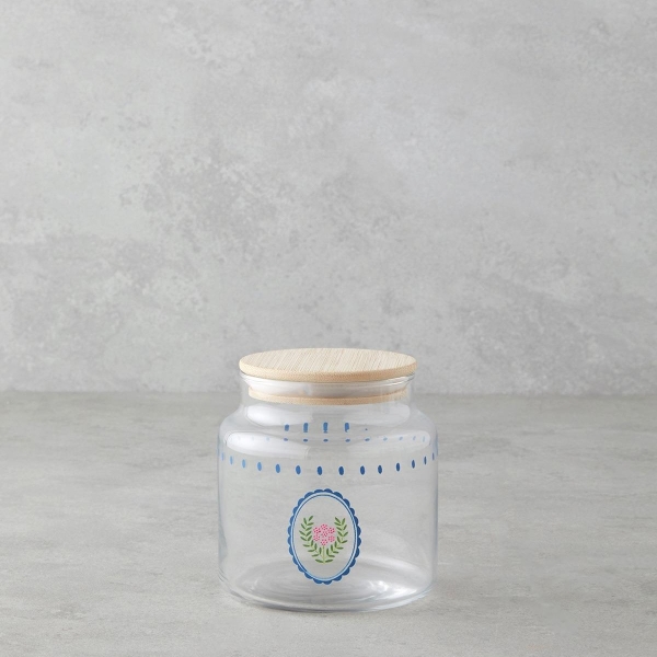 Retro Style Glass Jar 500 ml Blue