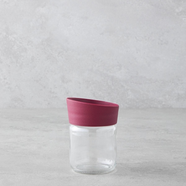 Alina Glass Spice Jar 212 ml Claret Red