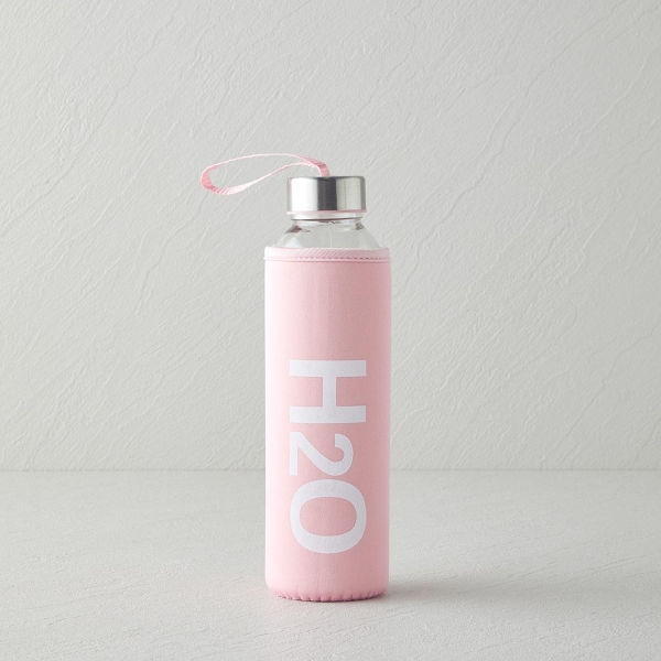 Refresh Bottle Glass Covered Bottle 500 ml Pink