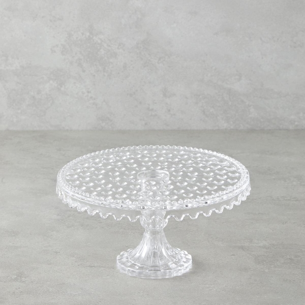 Bubbles Glass Cake Stand 21x11 cm Transparent