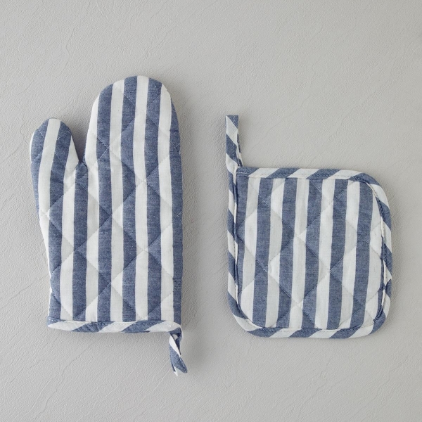 Harmony Oven Glove and Handle Set Navy Blue