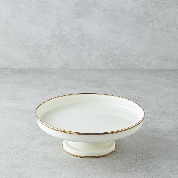 Nost Enamel Cake Stand 28 cm Cream